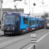 Celoplošná reklama tramvaj 14t